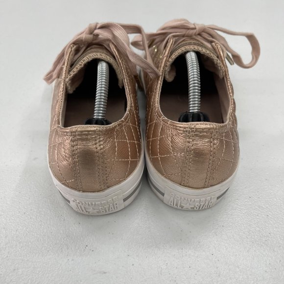 Quilted Gold Sneakers - Picture 3 of 8